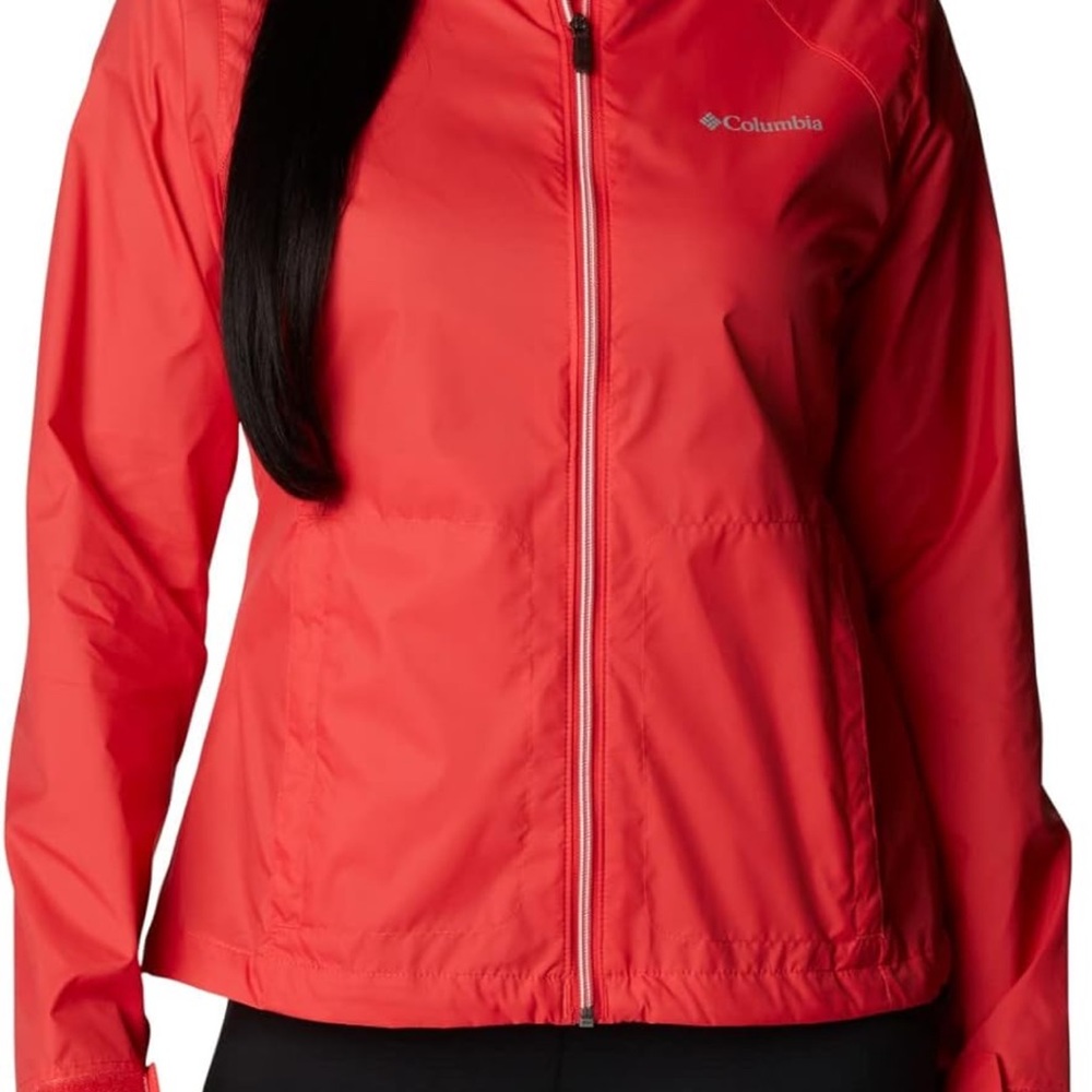 Columbia Switchback III Women’s rain jacket in Red Hibiscus